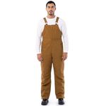 Wrangler Men's Insulated Bibs Work Utility Coveralls, Duck Brown, Large