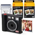 KODAK Mini Shot 3 ERA 4PASS 2-in-1 Instant Camera and Photo Printer (Black, Camera + Initial 8 Sheets + 60 Sheets)