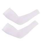 2 Pairs Arm Sleeves for Men Women Youth, UV Sun Protection Arm Cover, Tattoo Cover Up, Cooling, Compression(2 Pairs: White)