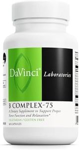 Davinci Labs B Complex-75 - Supports Relaxation and Proper Nerve Function* - Dietary Supplement with Niacin, Vitamin B6, B12, Biotin, Choline and More - Vegetarian - Gluten-Free - 60 Capsules