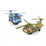 KOKEE TOYS Battery Operated Transparent Gear Transporter Helicopter Airplane Vehicle Toy for Kids|Boys|Girls with Lights, Music and Bump & Go Mode (Color-as per Availability).