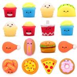 OPPZZIT 16Pcs Mochi Squishy Toys Blind Box, Mini Animal Squishy Fidget Toys & Stress Relief Toys, Party Bag Fillers for Kids, Mini Squishies Toys for Kids Party Bag Fillers, Bucket Meal