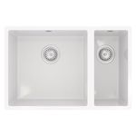 Liquida CM670GW 1.5 Bowl Comite Undermount/Inset Gloss White Kitchen Sink