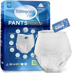 Harmony Care ® MAXI saugstarke Windelhosen für Erwachsene – diskrete Inkontinenz Pants für Frauen und Männer - Windeln für Erwachsene, Gr.M - 8 Stück Testpack