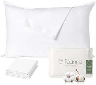 FAUNNA 100% Cotton Pillow Protectors, Bed Bug Proof, Hypoallergenic, Featuring Antimicrobial Product Protection for Enhanced Freshness, Premium Breathable Zippered Protectors(King Size, 6 Pack)