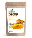 Organic Turmeric Root Powder | 8oz or 16 oz (1 lbs) | Lab Tested for Purity | Resealable Kraft Bag, Non-GMO, Curcumin Powder - 100% Raw from India, by SHOPOSR