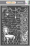 CrafTreat Mixed Media Stencils for Crafts Reusable Vintage - Royal Chair - Size: A4 - Reusable DIY Arts and Crafts Stencils for Painting on Wood, Paper, Fabric, Canvas, Tile, Floor and Wall