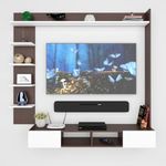 ESTANTERIA Engineering Wood Wall Mount TV Entertainment Unit Upto 50" Set Top Box Stand/TV Cabinet with Shelves for Books & Dcor Display Unit Bed Living Room (White)