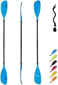 OCEANBROAD Adjustable Kayak Paddle 86in/220cm to 94in/240cm Kayaking Boating Canoeing Oar with Paddle Leash 1 Paddle
