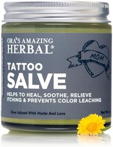 Ora's Amazing Herbal Tattoo Salve, Tattoo Aftercare Balm Cream Healing Ointment, Tattoo Care Brightener, USA Made, 4 oz