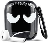 Jowhep for AirPod 2/1 Case for AirPods Cover Air Pods Cases Hard IMD Cartoon 3D Funny Kawaii Cute Fun Design Character Unique Pretty Shell Skin for Men Boys Girls Friends (Black DTM)