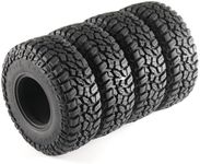 2.2 Rubber Rocks RC Tires with Foam Inserts - 125mmOD Tire Super Soft Rubber for 1:10 Scale Rock Crawlers, Trail Trucks - Compatible with Axial SCX10 90046 AXI03007 D90 Traxxas TRX-4, KM2 Wraith
