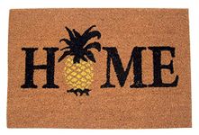 Home with a Pineapple O Door Mat, Coir Fibre, 24 Inches