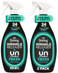 Downy Wrinkle Releaser Fabric Refresher Spray, Odor Eliminator, Ironing Aid and Anti Static Spray, Light Fresh Scent, 1L, Pack of 2
