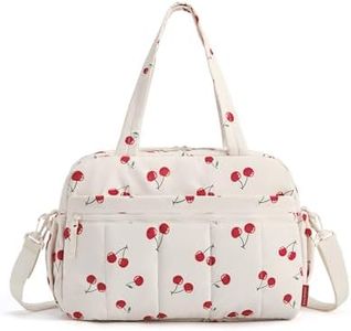 BAGSMART Gym Bag for Women, Duffle Bag for Travel with Wet Pocket, Lightweight Carry on Weekender Duffel, Water Resistant, Cherry Pop