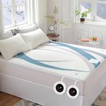 Gotcozy Heated Mattress Pad King Size Dual Control - Electric Mattress Pad Fit up to 15‘’ with 10 Heat Setting & 10 Hour Auto Off ETL Certified Machine Washable(Blue)