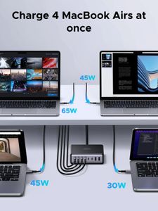 UGREEN 200W 8-Port USB C GaN Fast Charging Station – PD 100W, PPS, Laptop & Phone Compatible