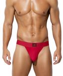 Arjen Kroos Men's Sexy Thongs Underwear Pouch G-String Athletic Supporter,AK4049 Red