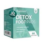 WeightWorld Detox Foot Patches (Pack of 30) - 100% Natural Foot Detox Pads to Remove Toxins - Safe & Skin-Friendly - Deep Cleansing Foot Pads with Benefits of VIT C & Bamboo Vinegar - Made in The UK