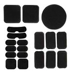 PAXLamb Universal Airsoft Helmet Pads 19pcs/Set Tactical Helmet Replacement Memory Foam Motorcycle Padding Kits Bicycle Bike Accessories Mats for Fast Mich CS ACH FMA USMC PASGT (Black)