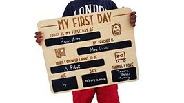 First Day of School Sign - chalkboard - 1st Day of School wooden sign - chalk board - wooden gift- Photo prop, Brown, One Size