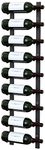 The Rack Co. Wall Series - Wall Mounted Wine Rack, Wine Bottle Storage, Satin Black Finish, Metal (1, 9 Bottles)