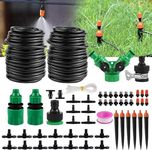 KDP Automatic Drip Irrigation Kits, 98ft/30M Micro Garden Irrigation DIY System Garden Irrigation Adjustable Nozzle Automatic Watering Kits for Garden, Greenhouse, Flower Beds, Lawn and Pot Plants