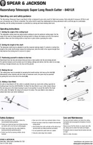 Spear & Jackson Telescopic Long Reach Cutter – Razorsharp 3370mm