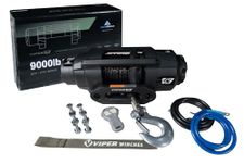 VIPER V3 9000lb UTV/ATV Military Grade Winch with 40 feet Black Synthetic Rope. Wireless & IP68 Waterproof. USA Powersports Company.