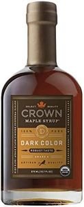 Crown Maple Dark Color, Robust Taste Organic Maple Syrup, 12.7 Fl Oz, 100% Pure, Enhance Cocktails, Marinades and Pancakes