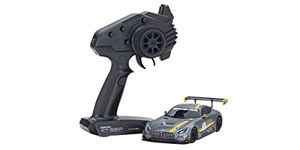 Kyosho 1:28 R/C Mini-Z Mercedes-AMG GT3 Presentation Car Grey/Yellow Readyset - RWD - 32345GY- Includes Batteries