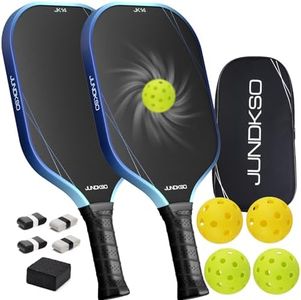 Pickleball Paddles Set of 2 - Graphite Carbon Fiber Pickle Ball Paddle Composite -USAPA Compliant Pro Pickle Racket -14mm Lightweight PP Honeycomb Core -Men's and Women's Outdoor Game Gift Set/Blue