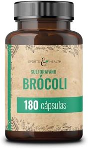 Cápsulas de Brócoli - 180 Cápsulas de Sulforafano Alta Dosis - Veganas - Sin Aditivos - A partir de Extracto de Brócoli para la Desintoxicación - Extracto de Brócoli con Sulforafano
