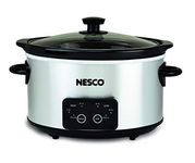 Nesco DSC-4-25, Digital Slow Cooker, 4 Quart, Silver