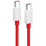 Shoptronics Type-C To Type-C Cable For Nothing phone (1) Phone Original Type-C To Type C USB Data & Charging Cable | PD Charger Cable | Dash WRAP Charging Cable | USB 3.1 type C Fast Charging Cable 60W 3A High Speed Rapid Fast Turbo QC 3.0 Charging Cable (F1, 4 Amp, Red)