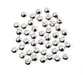 Darice 45 Piece Spacer Beads, 6mm, Sterling Silver Plated