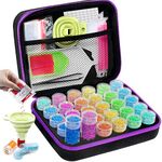 ARTDOT 30 Slots Diamond Painting Storage Boxes, 71pcs Diamond Art Accessories and Tools Kits with Pens, DIY Art Craft Bead Container Storage Boxes for Adults