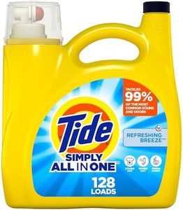 Tide Simply Liquid Laundry Detergent, Refreshing Breeze, 168 oz, 128 Loads