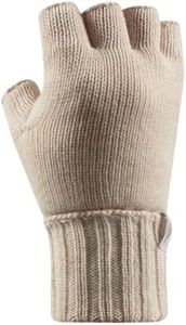 HEAT HOLDERS Fingerless Thermal Gloves | Womens - One size fits most | Winter Warmth (Cream)