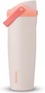 KELVEE FreeSip Sway 900ml Insulated Stainless Steel Water Tumbler with Two-Way Spout & Straw, Bucket Handle, Leak-Proof BPA-Free Sports & Travel Sipper for School, Gym & Outdoor (Sparkling Sherbet)