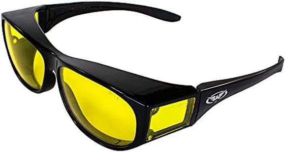 Global Vision Escort Safety Glasses Fits Over Most Glasses Yellow Lenses