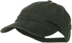 Otto Caps Washed Solid Pigment Dyed Cotton Twill Brass Buckle Cap - Black OSFM
