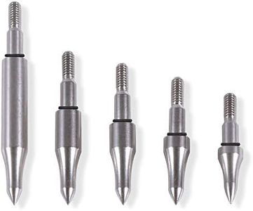 SHARROW 12pcs Tiro con L'Arco Punta di Freccia Punte da Tiro in Acciaio Inossidabile Punti di Campo Broadheads 75/100/125/150/200/250/300 Grains per Frecce di Carbonio (Argento, 100 Grains)