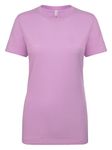 Next Level Women's 1X1 Rib Collar Jersey T-Shirt, Lilac, X-Large