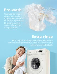 COMFEE 6kg Washing Machine – White Front Load Laundry Appliance