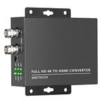 BNC to HDMI Video Converter, TVI/CVI/AHD/CVBS to HDMI Converter Full HD 4K Converter Adapter, 1080p/ 720p/ 4K/ 8MP/ 5MP/ 4MP/ 3MP (CVBS/CVI/AHD/TVI BNC Video Single to HDMI)