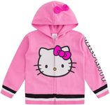 Hello Kitty Girls Zip Up Hooded Sweatshirt for Infant, Toddler and Little Kids, Blush Pink, 12 Months