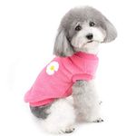 Zunea Small Dog Jumper Winter Warm Fleece Jacket Coat Puppy Clothes Soft Comfortable Velvet Sweater Pet Pullover Apparel Christmas Chihuahua Clothing for Dogs Girls Hotpink L