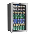 Whynter BR-130SB Beverage Refrigerator with Internal Fan, Stainless Steel