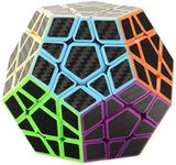 3x3 Megaminx Speed Cube - Brain Teaser Puzzle with Carbon Fiber Sticker - Enhance Your Problem-Solving Skills